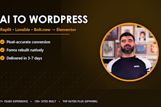 convert your replit lovable or bolt app to a wordpress website