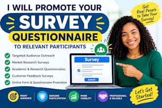 promote your online survey questionnaire to relevant participants
