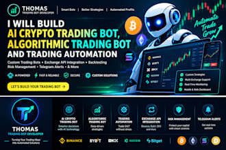 build ai crypto trading bot, algorithmic trading bot and trading automation