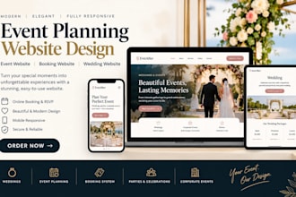 design event planning event website booking website wedding website
