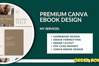 canva ebook design canva workbook design booklet ebook layout PDF lead magnet