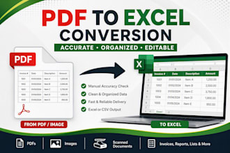 convert PDF image or scanned data into excel