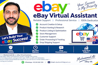 be your ebay virtual assistant, ebay product hunting, ebay store management