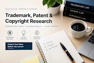 conduct international trademark, patent and copyright