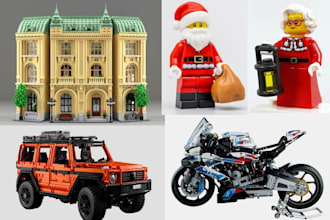 model 3d lego christmas gift, cars, pet, minifigure with xml part list