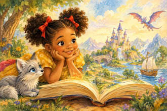 children storybook illustration, watercolor children storybook illustration