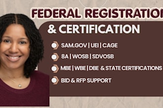 assist with wosb mbe wbe dbe and 8a certification applications