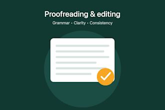 proofread and edit your document for grammar and clarity
