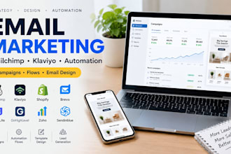 email marketing, klaviyo mailchimp shopify email automation and flows