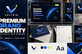 design saas or business startup logo, brand identity design, full branding kits