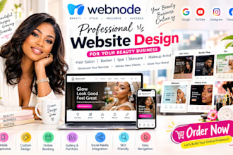 do webnode hair salons barber spa skincare business makeup artist beauty website