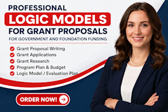 create logic models for government grant foundation grant funding proposals