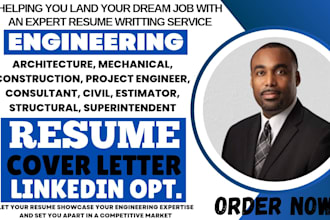 write construction, mechanical, architecture engineering, civil, resume