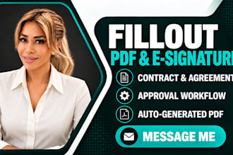 build fillout PDF e signature contract approval document workflow automation