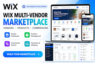 design multi vendor marketplace website wix ecommerce store