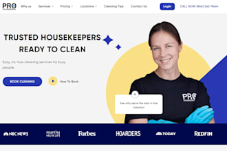 design commercial house office cleaning service wordpress bookingkoala website