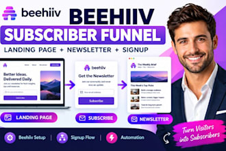 beehiiv landing page beehiiv newsletter beehiiv subscriber funnel