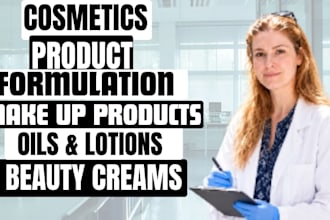 formulate cosmetics, beauty creams, and make up products