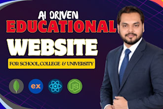 build ai driven school, college and university website