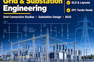 provide utility scale solar grid connection study substation design transmission