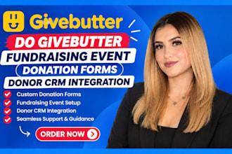 do givebutter fundraising event donation forms donor crm integration