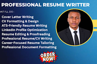 write a professional resume, CV and cover letter