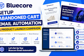 setup bluecore abandoned cart email automation bluecore product launch campaign