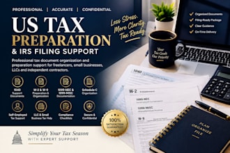 easily prepare your 1040, 1099, w2, w9, schedule c tax documentation