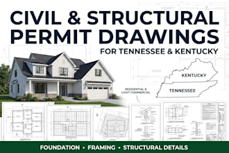 prepare structural and civil permit drawings for tennessee and kentucky