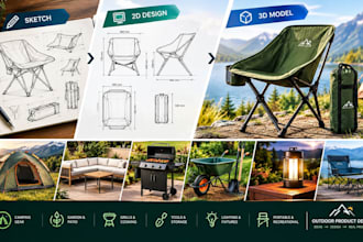 design outdoor products design, camping products, patio or garden products