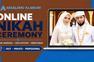 fast conduct online nikah as an imam with witnesses and certificate