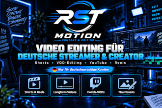 edit german twitch streams into shorts, reels and youtube videos