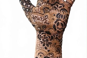 design bridal henna art for hands