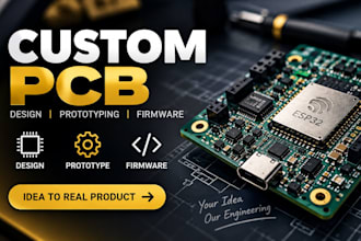 design custom pcb, prototype, production, and firmware for your product