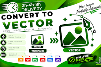 do vector tracing, vectorize image, convert logo to vector quickly