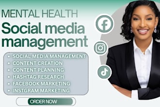 be your social media manager for mental health, aba therapy, counseling