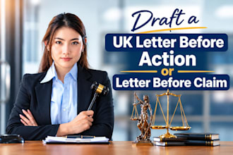 draft a UK letter before action or letter before claim