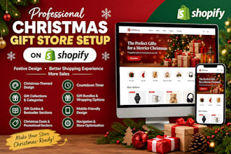 create a christmas gift store or christmas themed shopify store