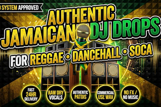 record an authentic jamaican dj drop for reggae, dancehall, and soca