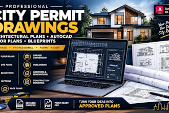 draw permit plans for city approval, architectural drawings