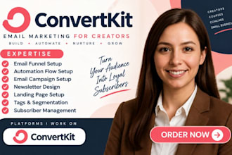 setup convertkit email funnel kit automation flow kit email campaign newsletter