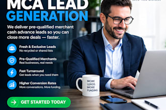 generate exclusive mca leads for business loan and cash advance