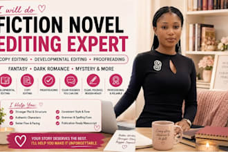 copy edit dark romance, fantasy, mystery developmental editing and proofreading