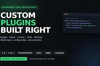 develop a custom minecraft plugin for your spigot or paper server