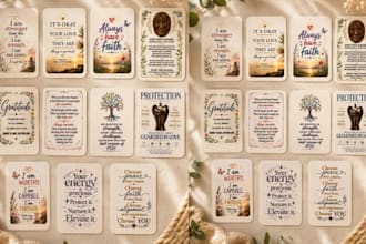 design custom affirmation cards motivation cards wedding invitation card decks