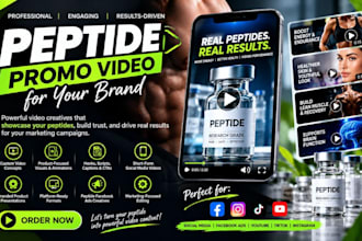 create peptide promo video for peptide ads, peptide marketing promotional video