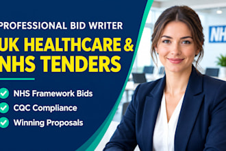 write UK healthcare tenders, bids and procurement proposals