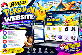 build pokémon website, pokémon card store, tcg shopify store