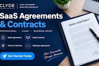 draft a saas agreement saas contract terms of service