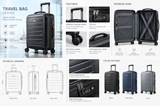 design travel bags, backpacks, and luggage in 3d